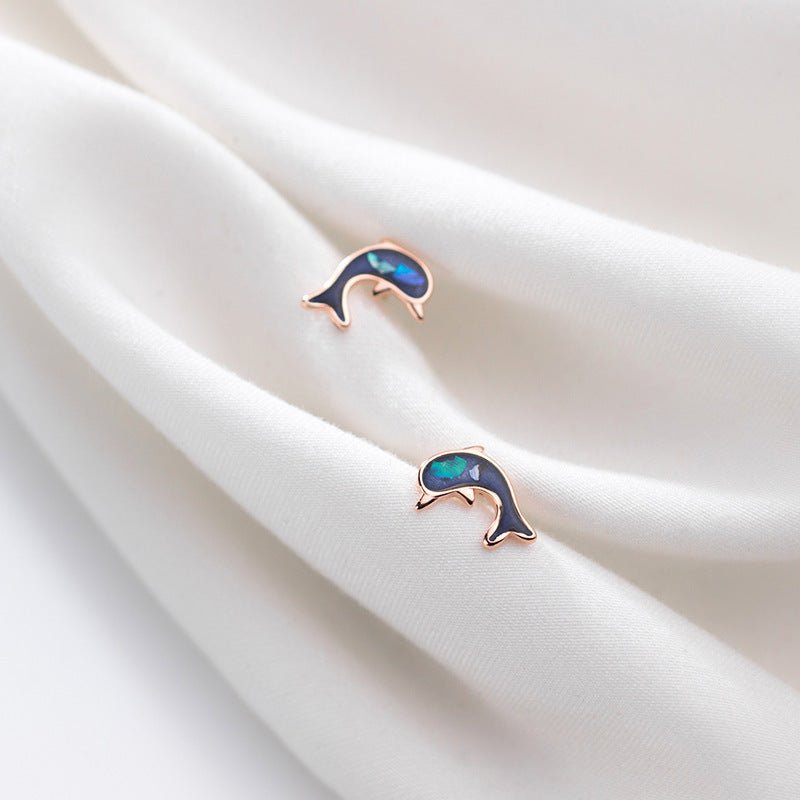 Dolphin Earrings S925 Silver-Jewearrings