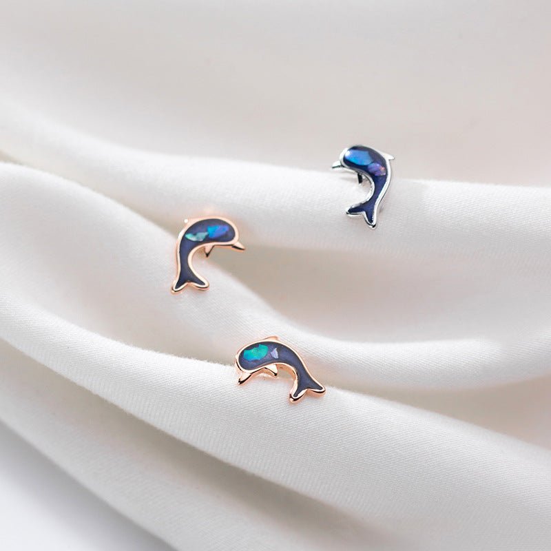 Dolphin Earrings S925 Silver-Jewearrings