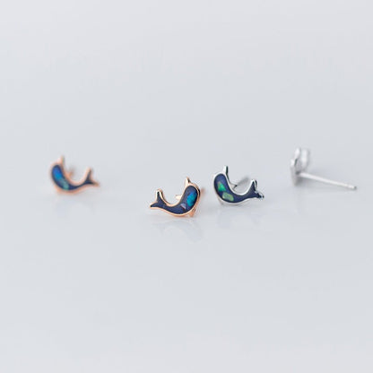 Dolphin Earrings S925 Silver-Jewearrings