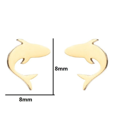 Dolphin Earrings Simple-Jewearrings