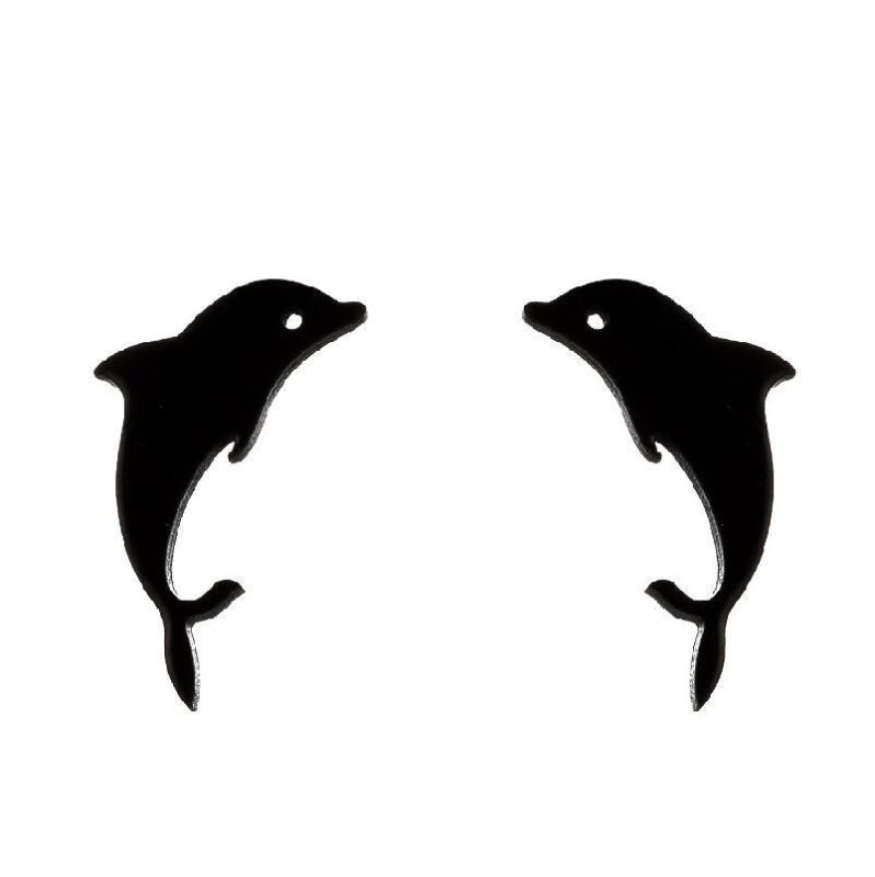 Dolphin Earrings Stainless Steel-Jewearrings