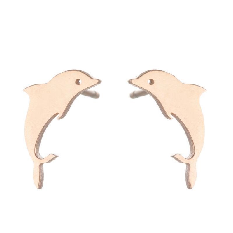 Dolphin Earrings Stainless Steel-Jewearrings