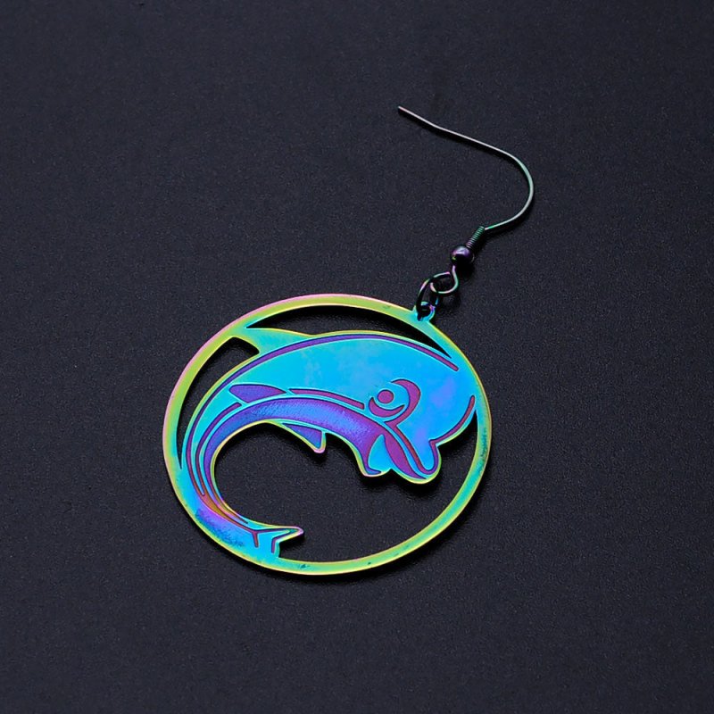 Dolphin Earrings Stainless Steel Jewelry-Jewearrings