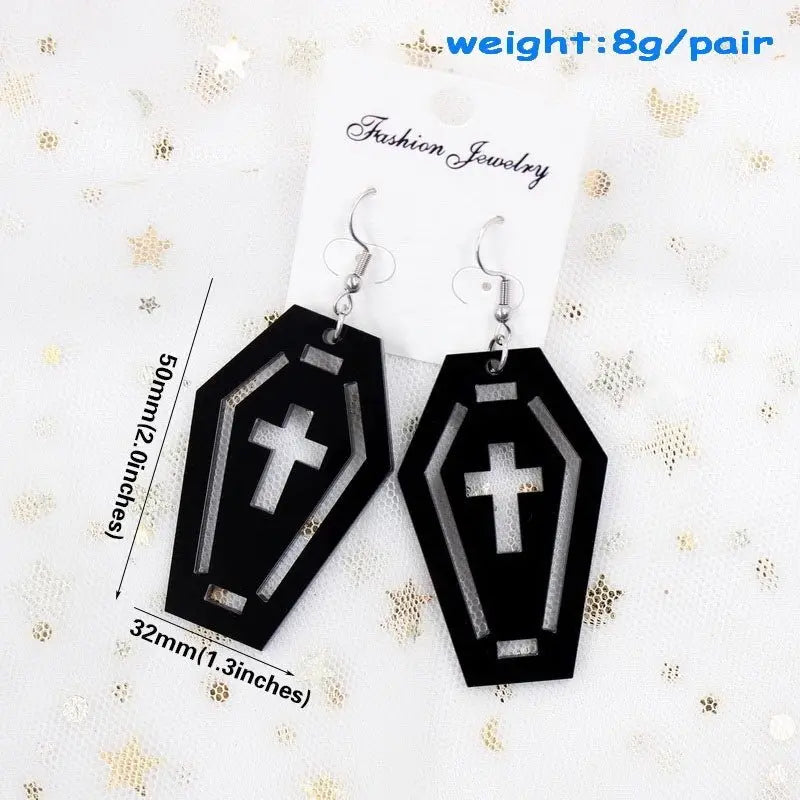 Double acrylic earrings-Jewearrings