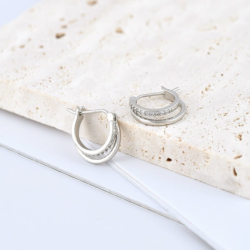 Double Hoop Earrings for Women-Jewearrings