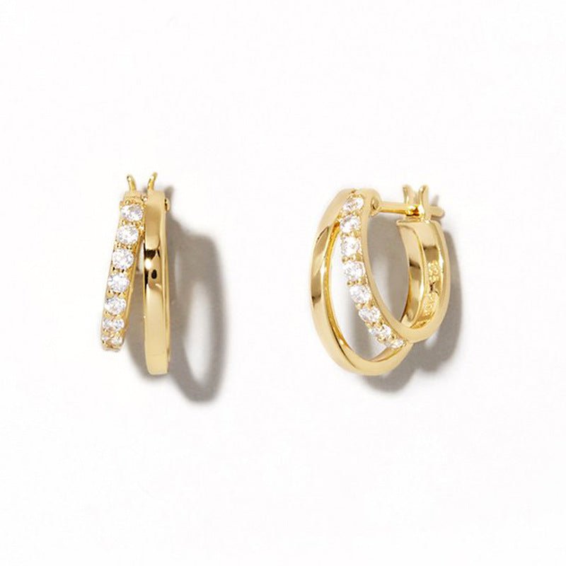 Double Hoop Earrings for Women-Jewearrings