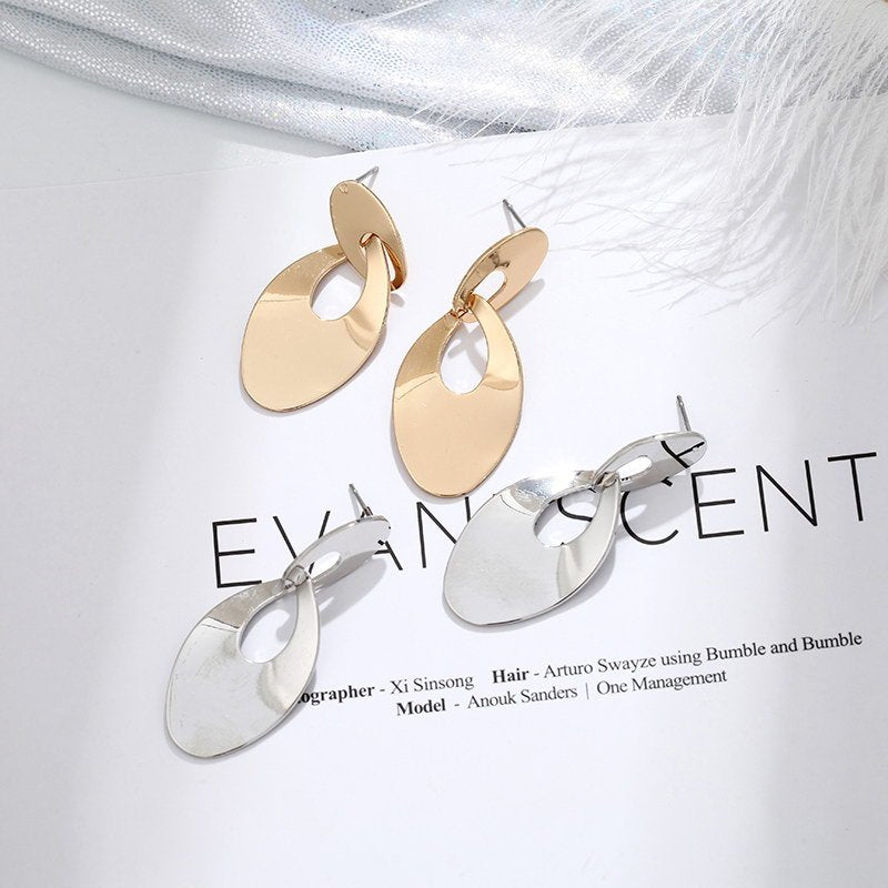 Double Hoop Earrings - Hollow Design-Jewearrings