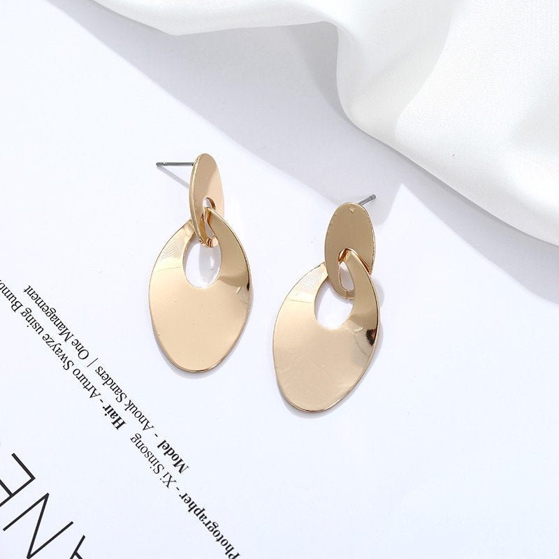 Double Hoop Earrings - Hollow Design-Jewearrings