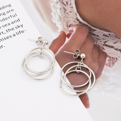 Double Hoop Earrings - Titanium Steel-Jewearrings