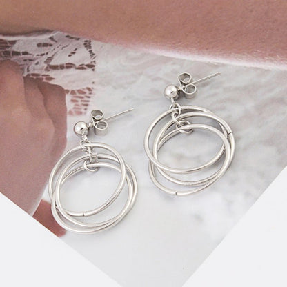 Double Hoop Earrings - Titanium Steel-Jewearrings