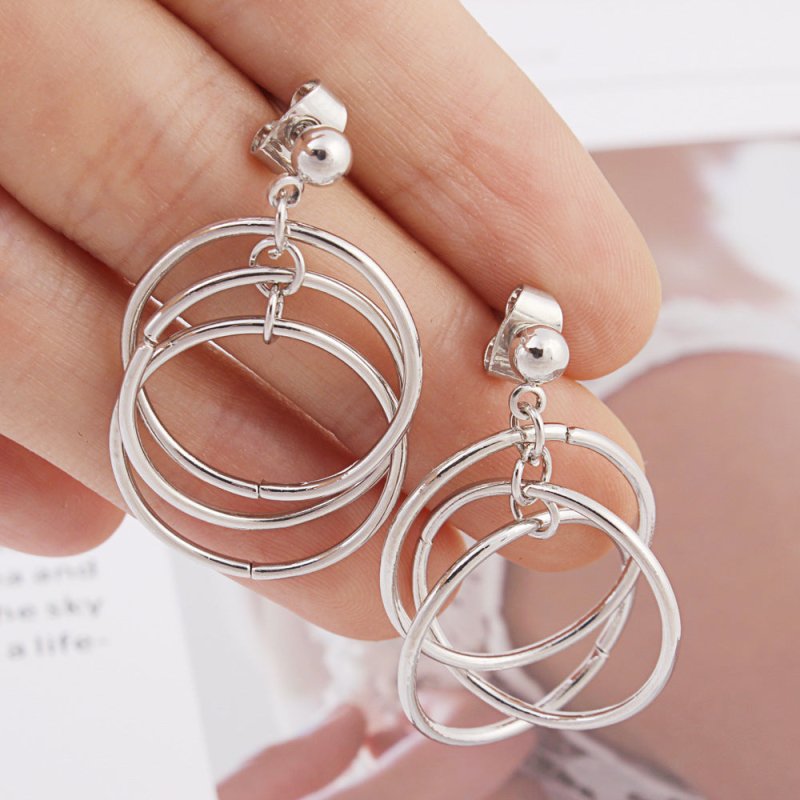 Double Hoop Earrings - Titanium Steel-Jewearrings