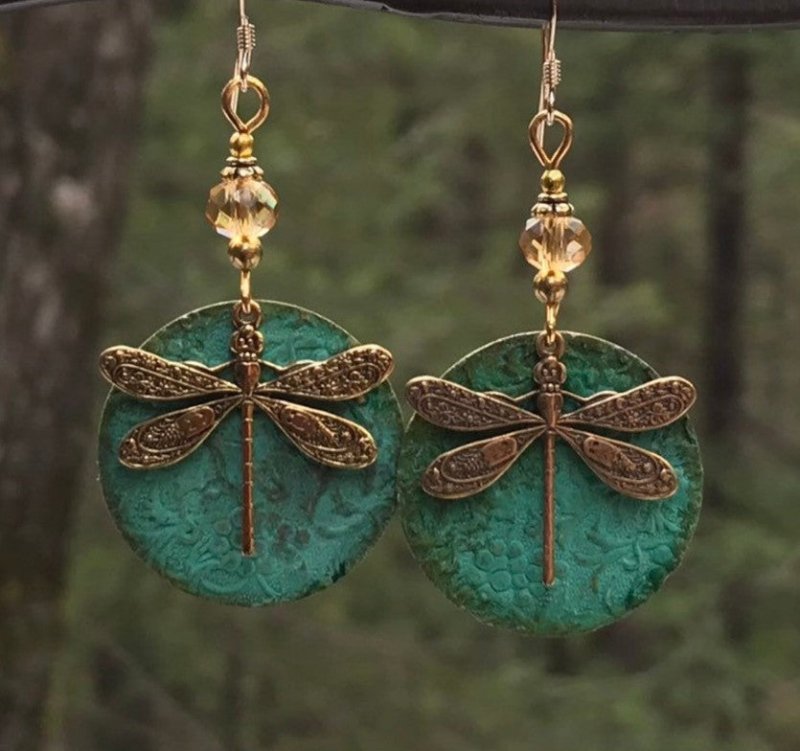 Dragonfly National Style Simple Earrings-Jewearrings