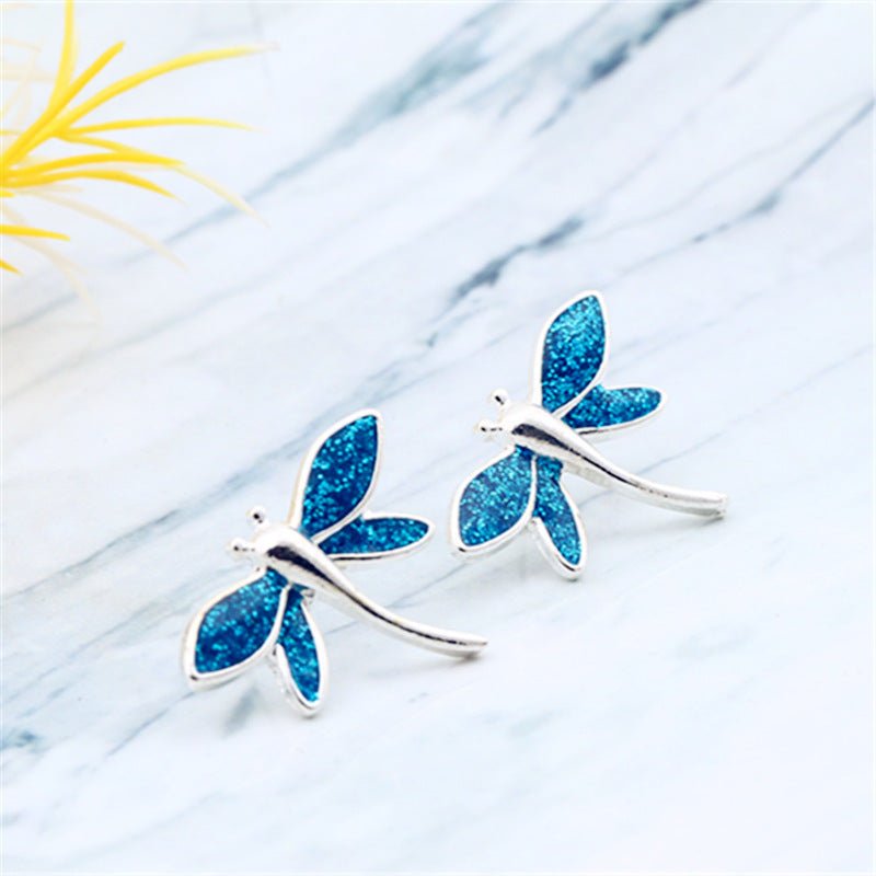 Dragonfly Opal Stud Earrings-Jewearrings