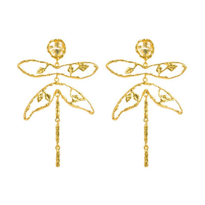 Dragonfly Tassel Affordable Luxury Fashion Niche Premium Earrings-Jewearrings