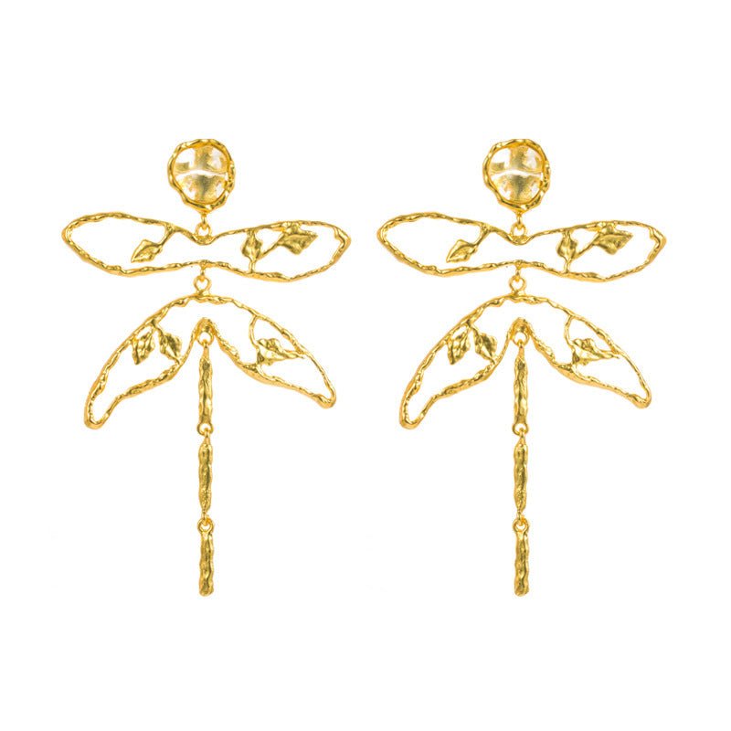 Dragonfly Tassel Affordable Luxury Fashion Niche Premium Earrings-Jewearrings