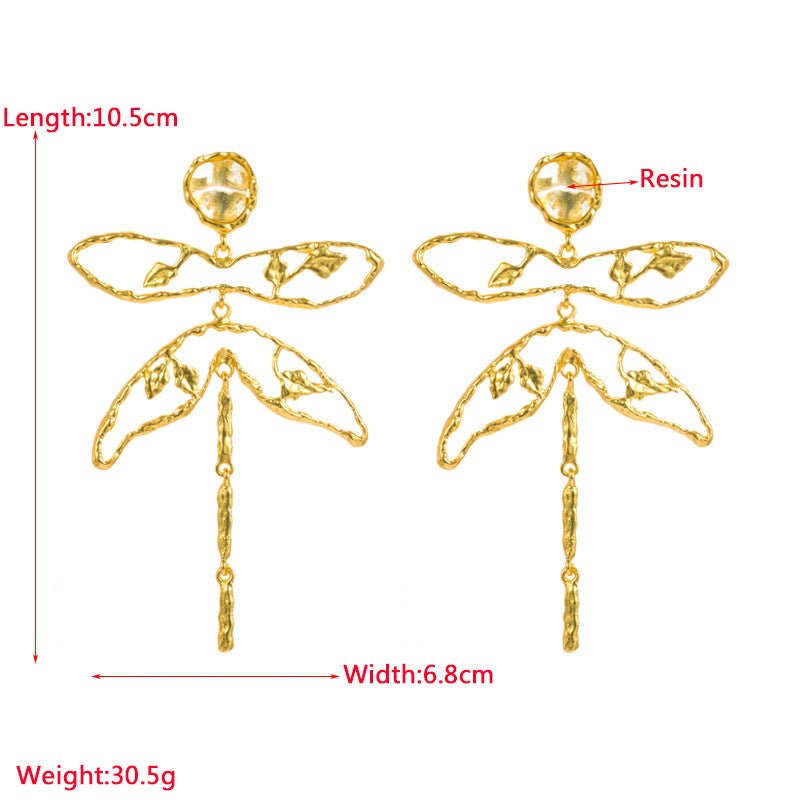 Dragonfly Tassel Affordable Luxury Fashion Niche Premium Earrings-Jewearrings