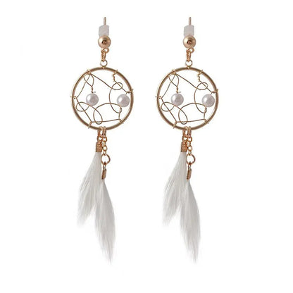 Dreamnet Element Feather Earrings-Jewearrings