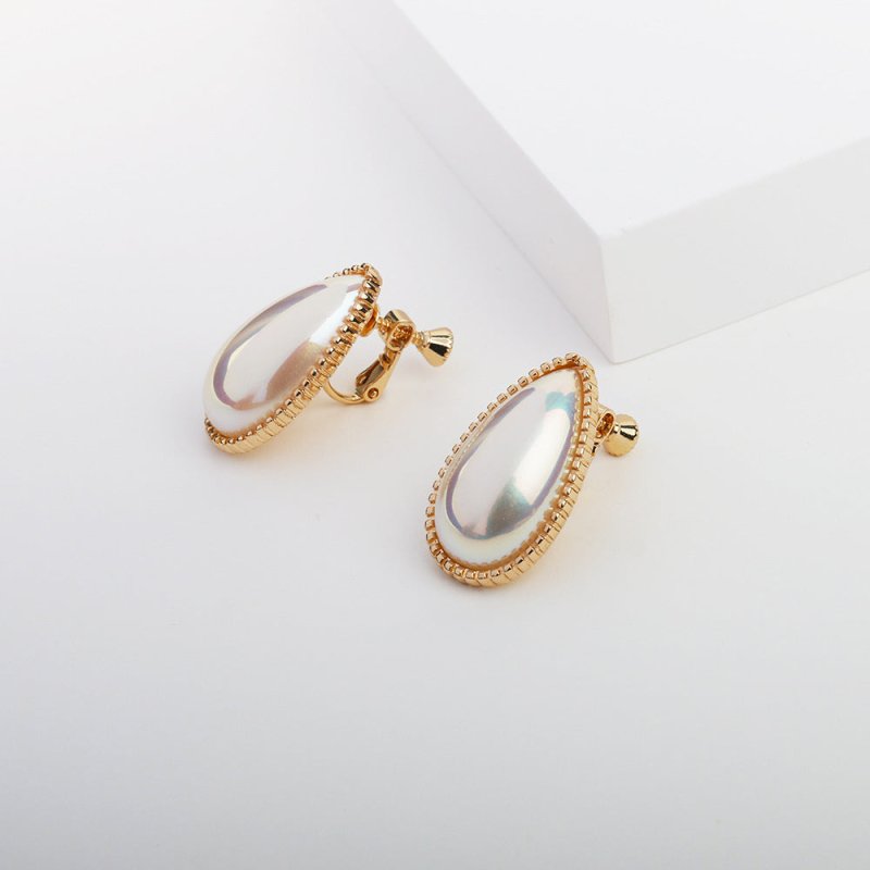 Drop Line Ear Clip Without Pierced Pearl Earrings-Jewearrings