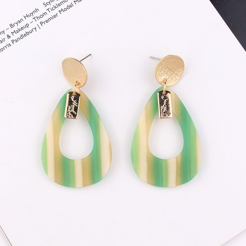 Drop-shaped acrylic earrings-Jewearrings