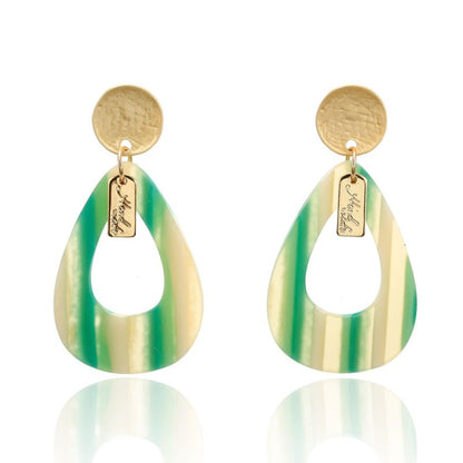 Drop-shaped acrylic earrings-Jewearrings