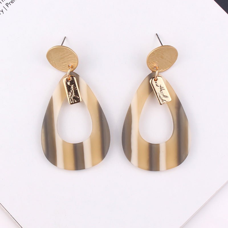 Drop-shaped acrylic earrings-Jewearrings