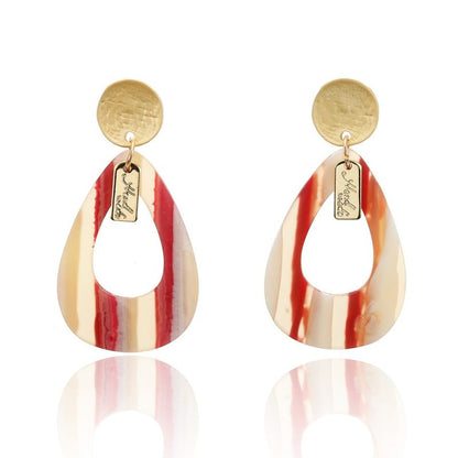 Drop-shaped acrylic earrings-Jewearrings