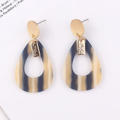 Drop-shaped acrylic earrings-Jewearrings