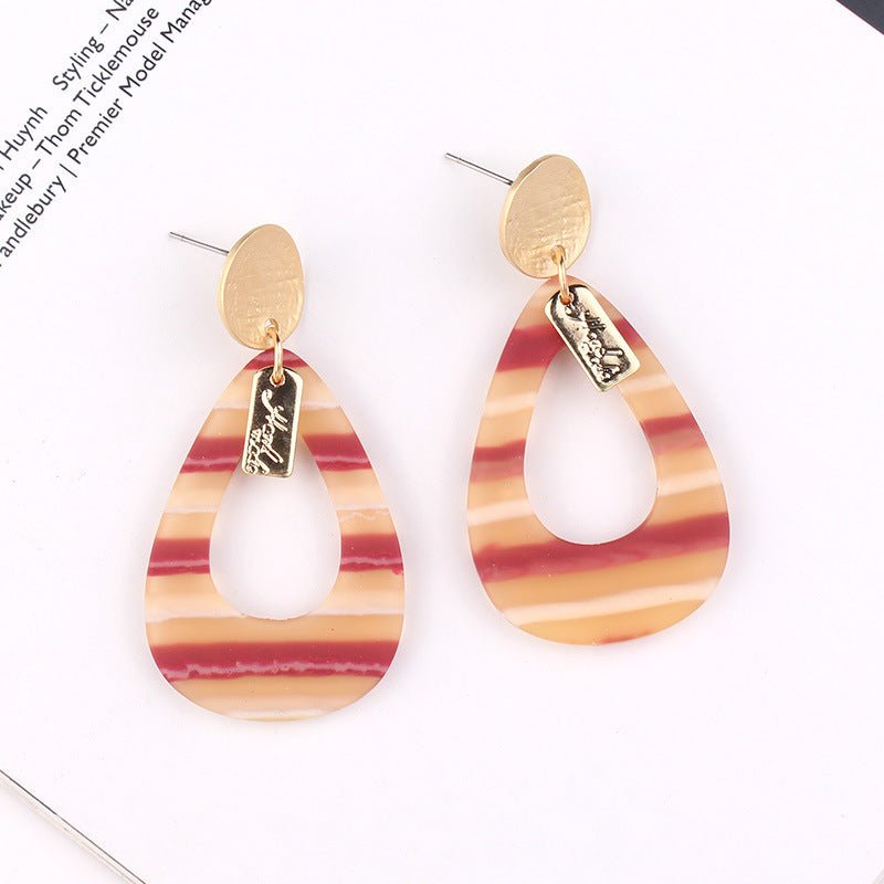 Drop-shaped acrylic earrings-Jewearrings