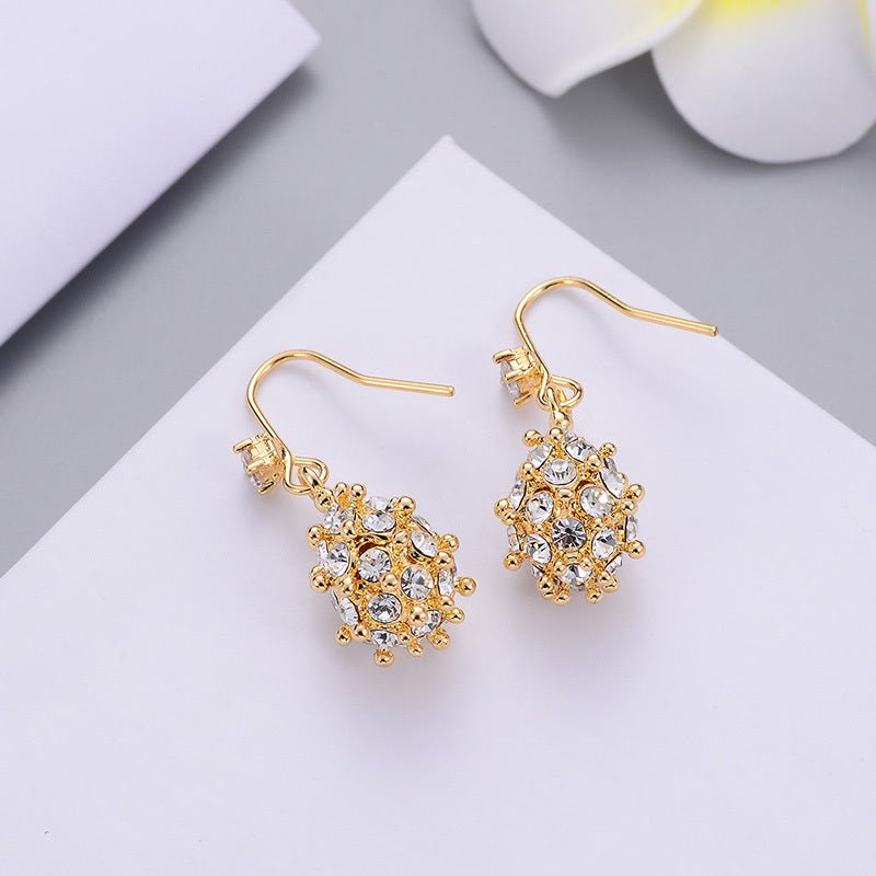 Drop-shaped Earrings Simple Temperament Inlaid Pearl Ear Hook Earrings-Jewearrings