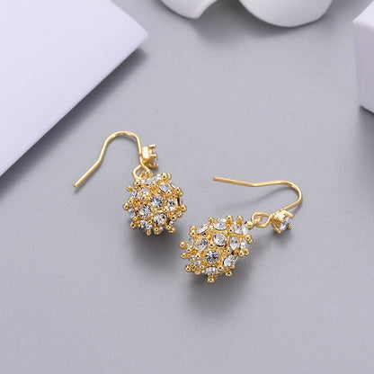 Drop-shaped Earrings Simple Temperament Inlaid Pearl Ear Hook Earrings-Jewearrings