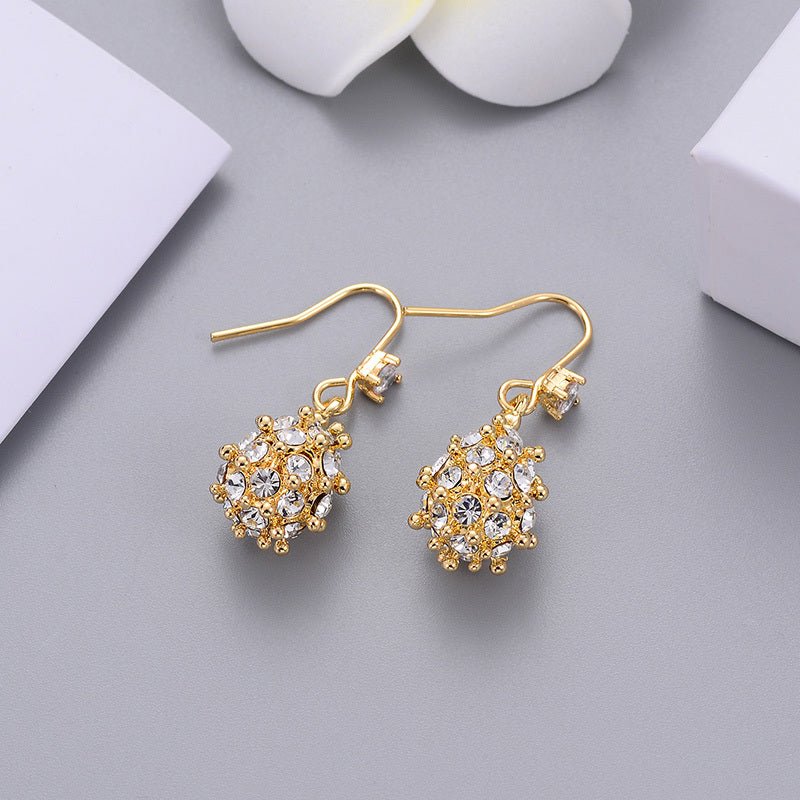 Drop-shaped Earrings Simple Temperament Inlaid Pearl Ear Hook Earrings-Jewearrings