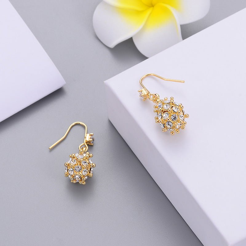 Drop-shaped Earrings Simple Temperament Inlaid Pearl Ear Hook Earrings-Jewearrings