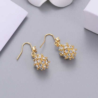 Drop-shaped Earrings Simple Temperament Inlaid Pearl Ear Hook Earrings-Jewearrings