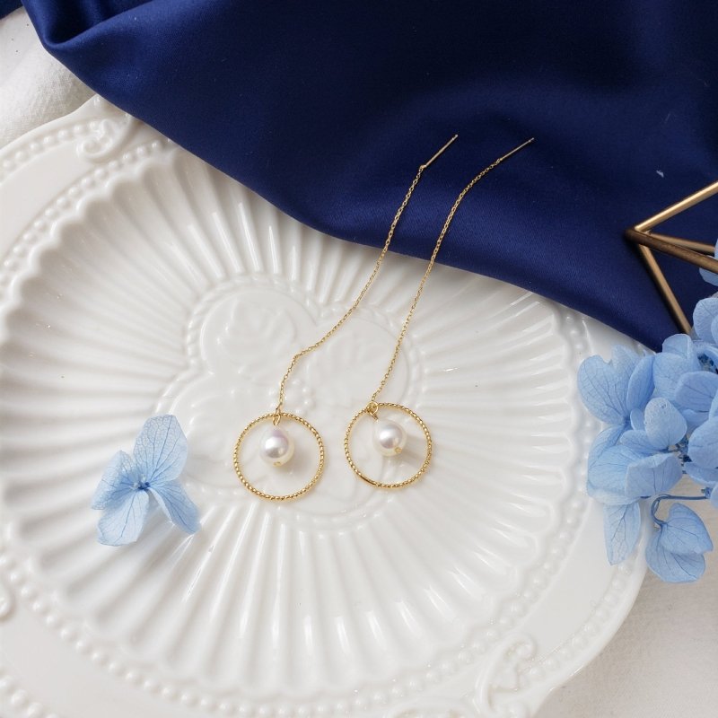 Drop-shaped pearl earrings-Jewearrings