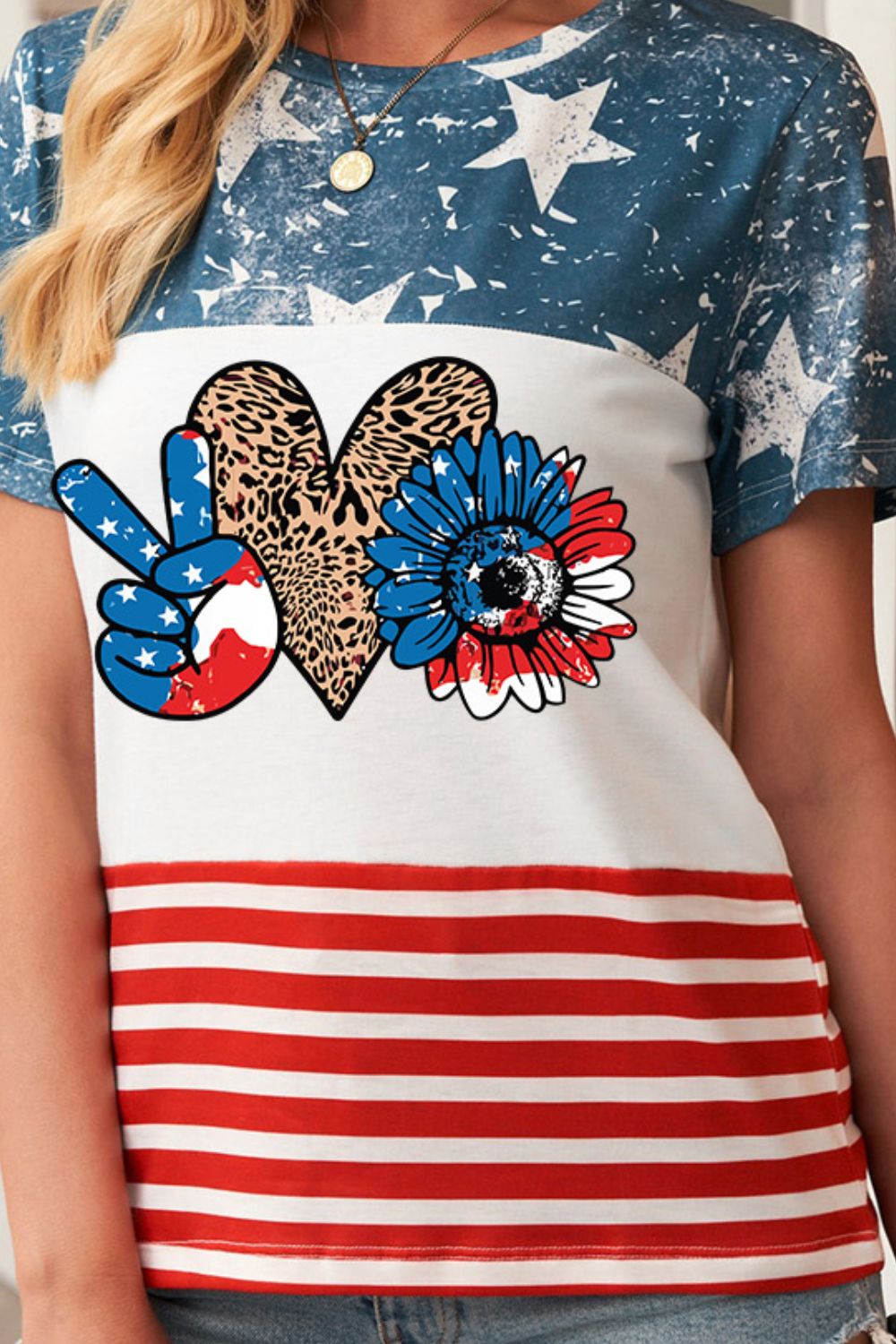 Stars and Stripes Graphic Tee-Jewearrings