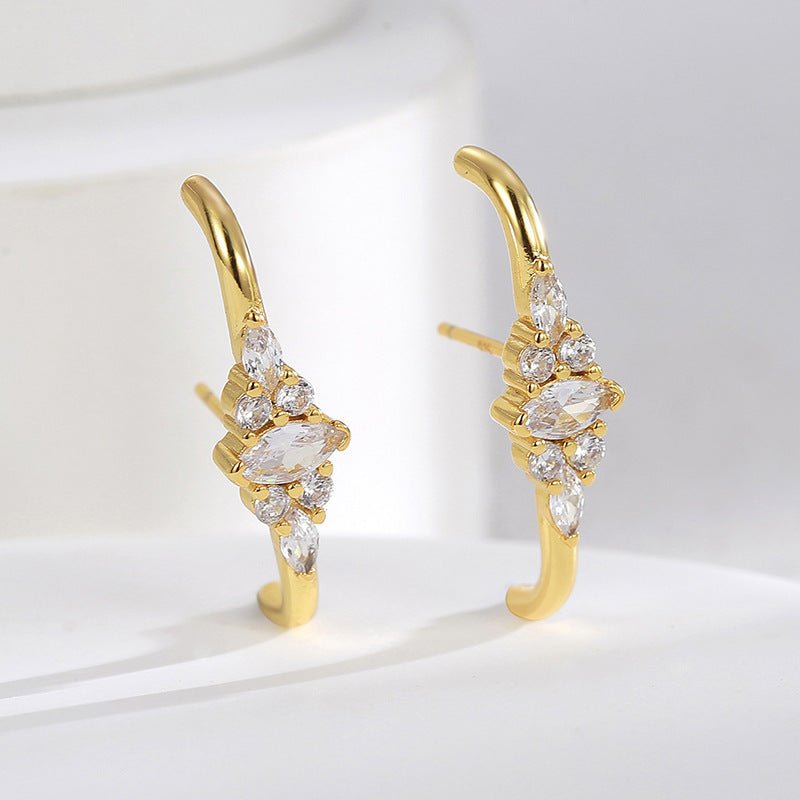 E0476 European And American Fashion Classy Brass Gold Plate Earrings-Jewearrings