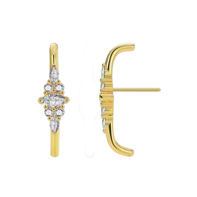 E0476 European And American Fashion Classy Brass Gold Plate Earrings-Jewearrings