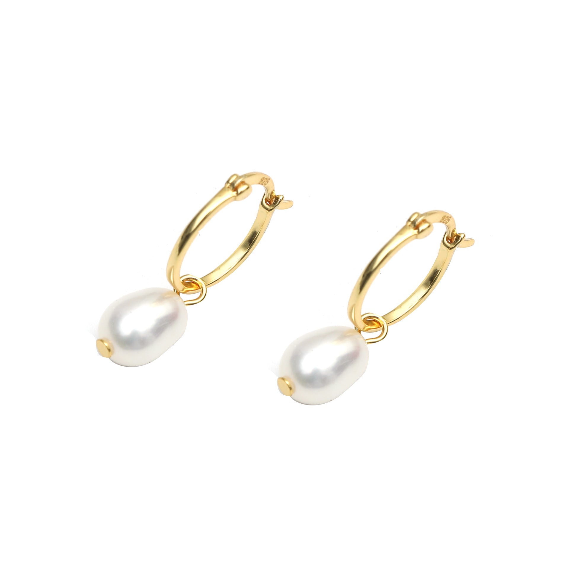 S925 Silver Pearl Earrings For Women Special-interest Design Simple Temperament-Jewearrings