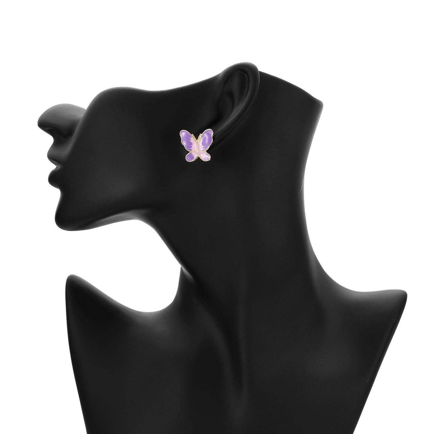 Super Fairy Purple Bow Stud Earrings Women-Jewearrings