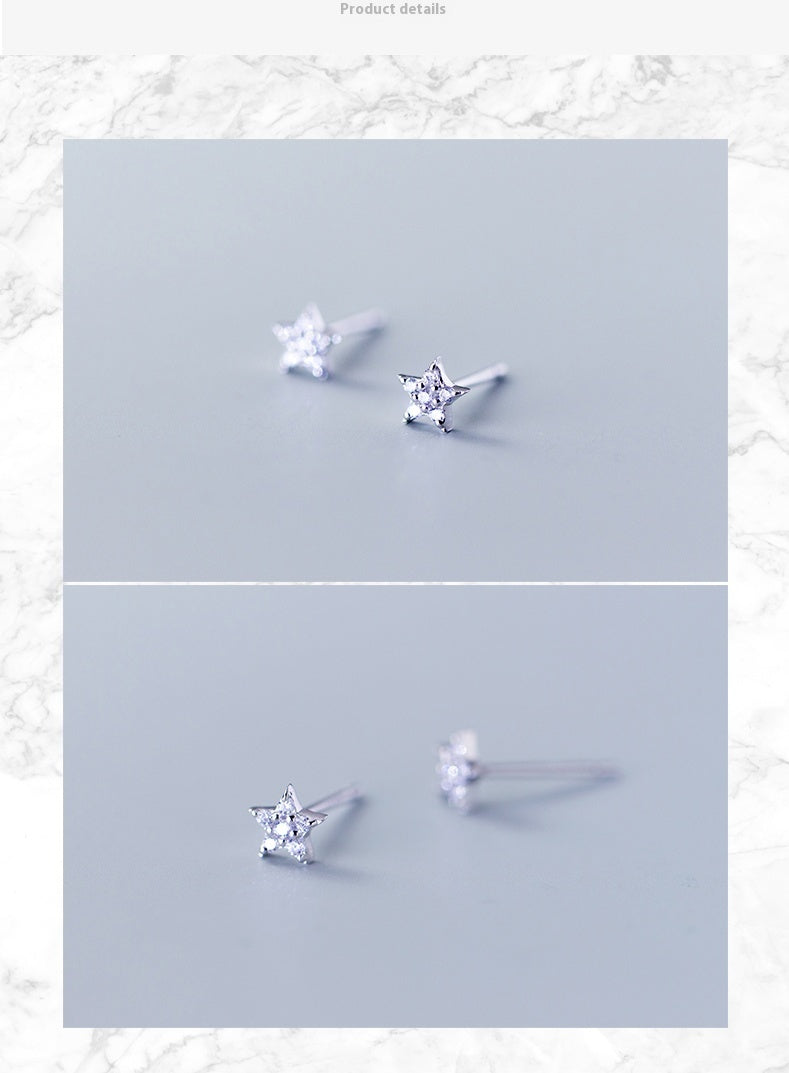 Graceful And Petite Cute S925 Silver Stud Earrings For Women-Jewearrings