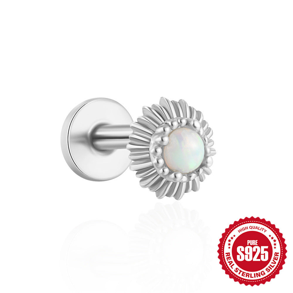 S925 Sterling Silver Ins Style Gemstone Fashion Stud Earrings-Jewearrings