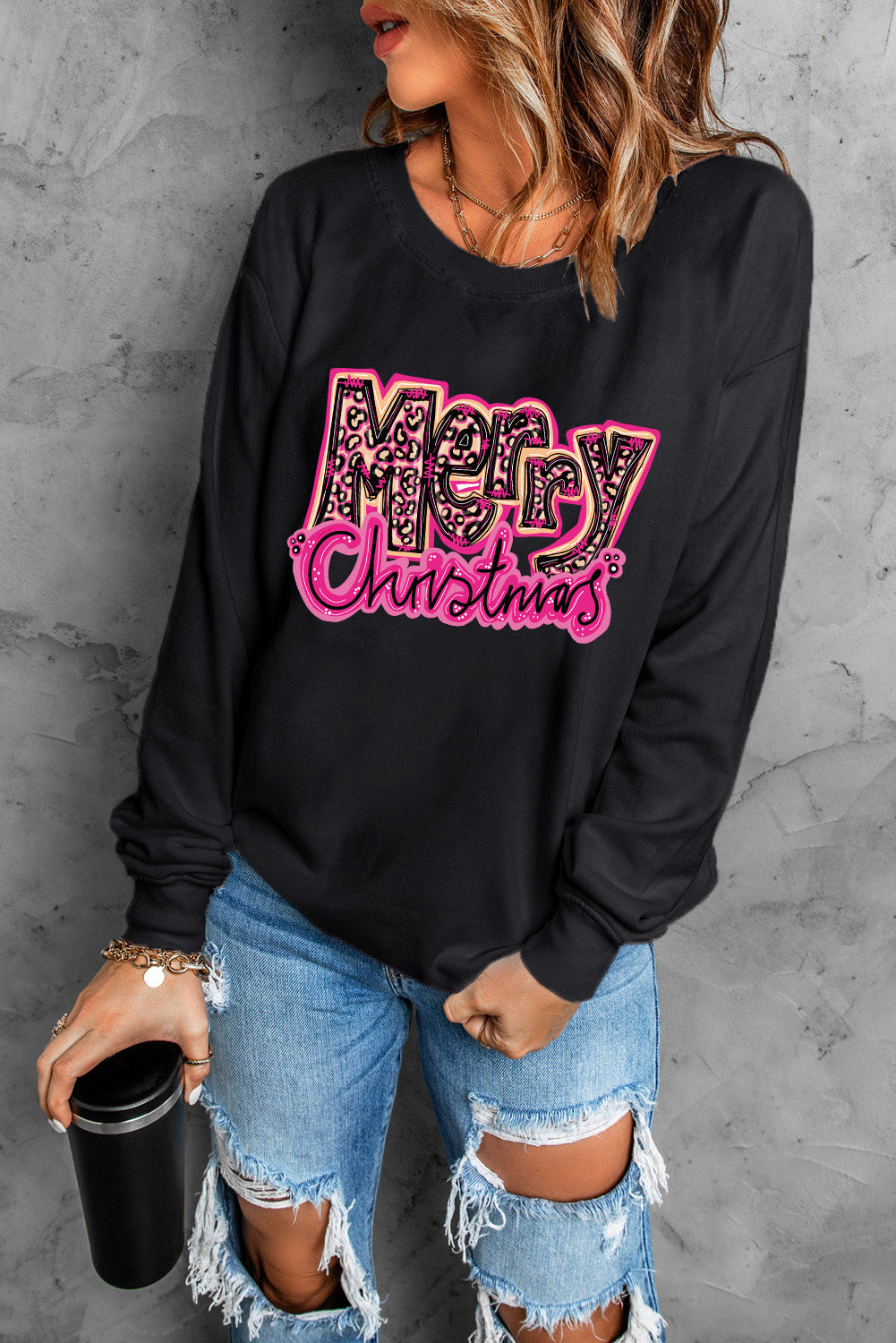 MERRY CHRISTMAS Long Sleeve Sweatshirt-Jewearrings