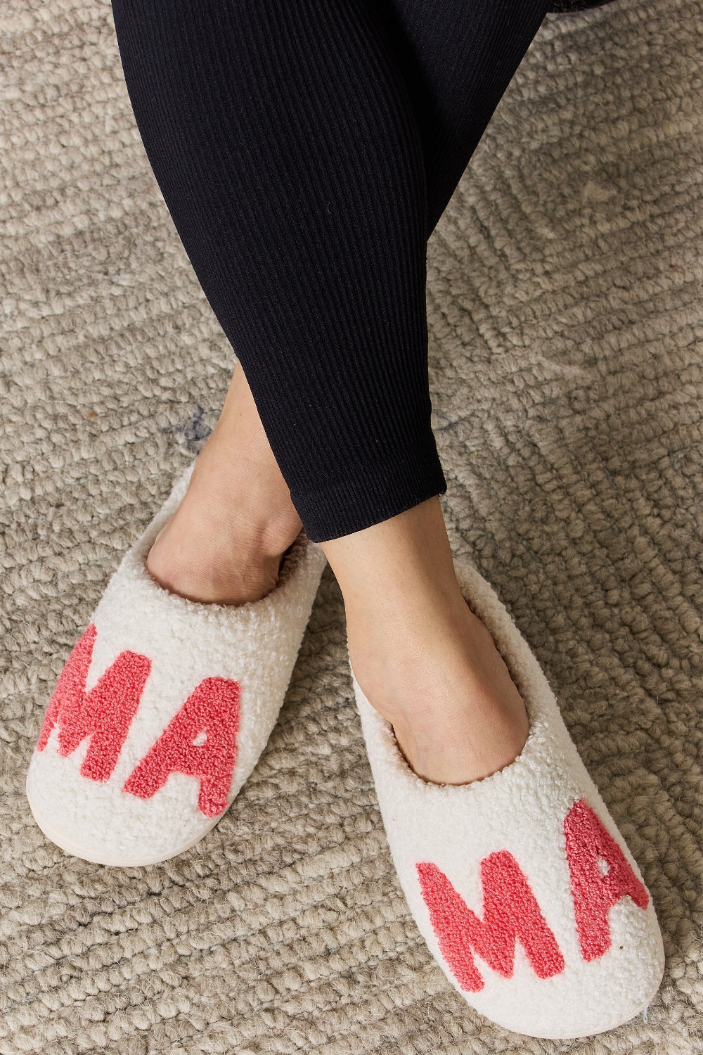 Melody MAMA Pattern Cozy Slippers-Jewearrings