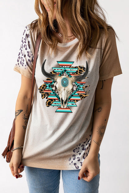 Round Neck Short Sleeve Graphic T-Shirt-Jewearrings