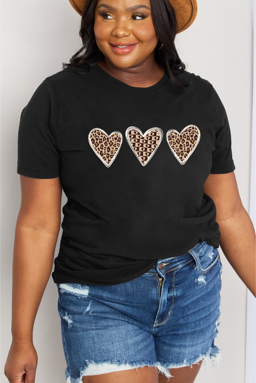 Simply Love Simply Love Full Size Heart Graphic Cotton Tee-Jewearrings