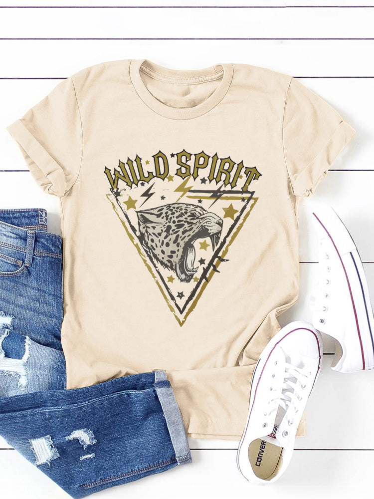 WILD SPIRIT Graphic Short Sleeve T-Shirt-Jewearrings