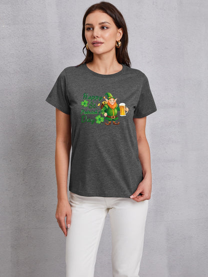 HAPPY ST. PATRICK'S DAY Round Neck T-Shirt-Jewearrings