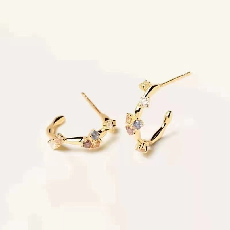 Women's Gold-plated S925 Stud Earrings-Jewearrings