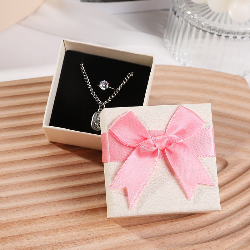 Bow Necklace Earrings Packaging Gift Box-Jewearrings