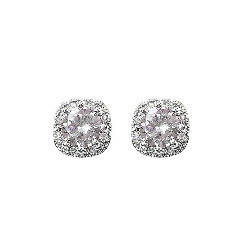 Female Micro-inlaid Crystal New Light Luxury Temperament Senior Niche Stud Earrings-Jewearrings